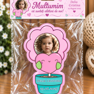 Mărturie magnetică personalizată – Floare de Poveste