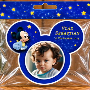 Mărturie magnetică personalizată – Mickey printre Stele