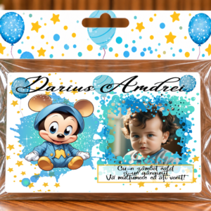 Mărturie magnetică personalizată – Aventură cu Mickey