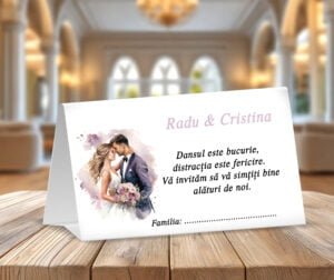 Plic de bani nuntă cu miri