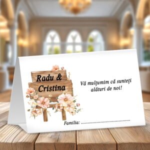 Plic de bani nuntă cu flori