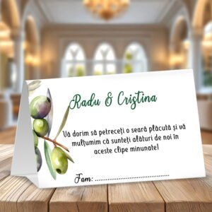 Plic de bani nuntă cu măsline