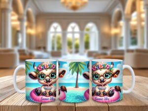 Cană cu văcuța la plajă - imagine 2