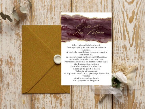 Invitatie cu flori - imagine 2