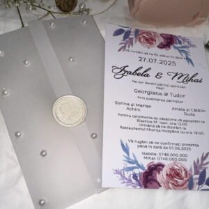 Invitatie velum cu perle