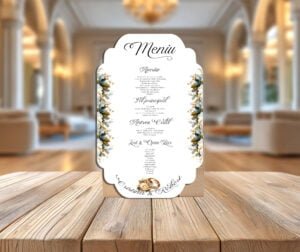 Meniu nuntă elegant