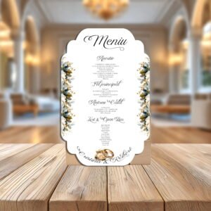 Meniu nuntă elegant