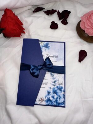 Invitatie Albastru regal