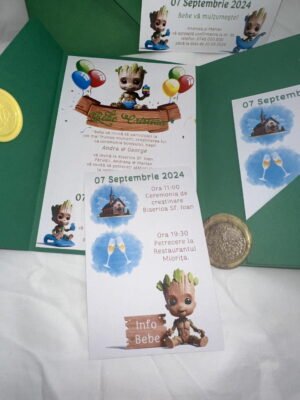 Invitatie botez baby Groot - imagine 4