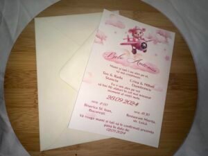 Invitatie bebe urs - imagine 3