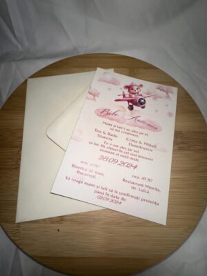 Invitatie bebe urs - imagine 2