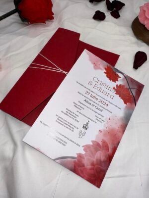 Invitatie rosu regal - imagine 2