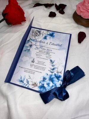 Invitatie Albastru regal - imagine 3