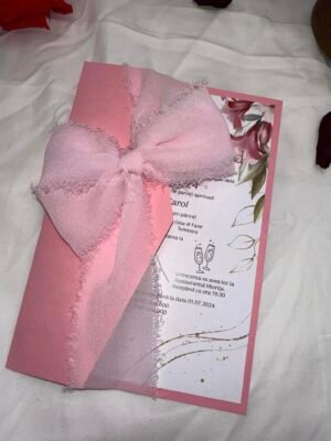 Invitatie roz mat