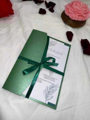 Invitatie verde perlat