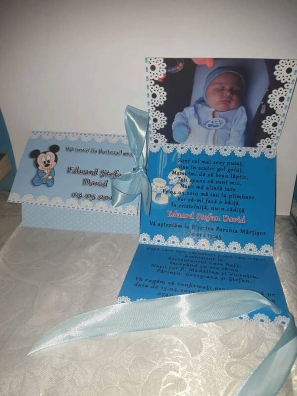 Invitatie bebe mikey - imagine 6