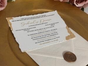 Invitatie rupta cu foita aurie - imagine 3