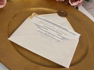 Invitatie rupta cu foita aurie - imagine 4