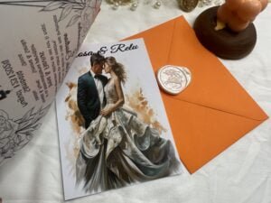 Invitatie vellum cu poza - imagine 2