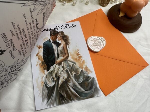 Invitatie vellum cu poza - imagine 2