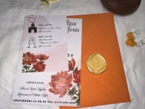 Invitatie portocalie