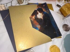 Invitatie gold foil - imagine 3