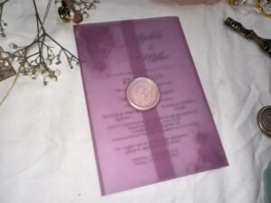 Invitatie vellum roz - imagine 2