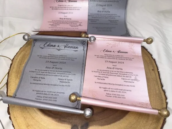 Invitatie papirus - imagine 2