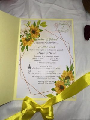 Invitatie floarea soarelui - imagine 3