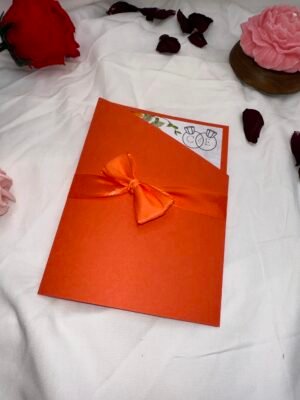 Invitatie flori portocalii
