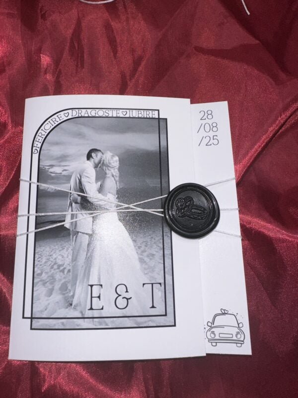 Invitatie alb-negru - imagine 3