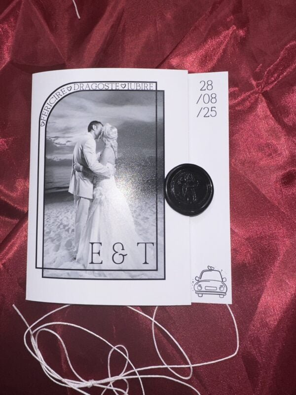 Invitatie alb-negru - imagine 4