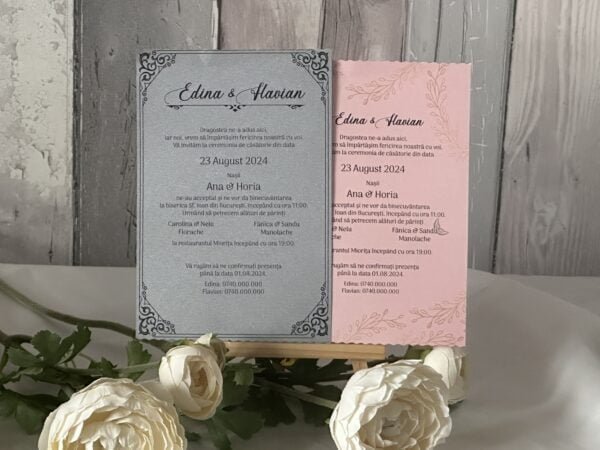 Invitatie perlata papirus - imagine 3