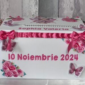 Cutie dar personalizată Zână cu flori