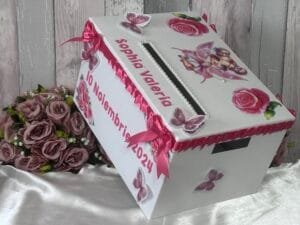 Cutie dar personalizată Zână cu flori - imagine 2