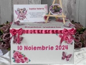 Cutie dar personalizată Zână cu flori - imagine 6