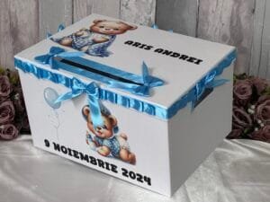 Cutie dar personalizată cu urs - imagine 3