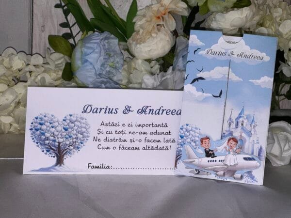 Invitatie slide Avion miri - imagine 6