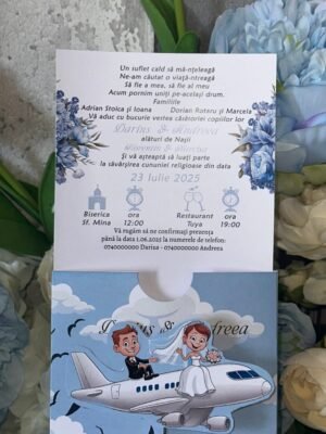 Invitatie slide Avion miri - imagine 4