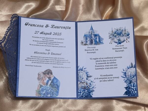 Invitatii elegante cu decupaje - imagine 2