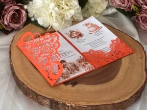 Invitatii elegante cu decupaje - imagine 2