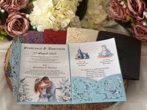 Invitatie eleganta cu decupaje - imagine 11
