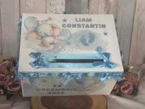 Cutie dar personalizată cu elefant - imagine 2