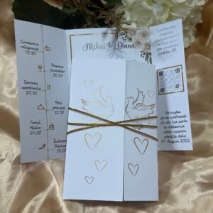 Invitatie porumbei cu auriu