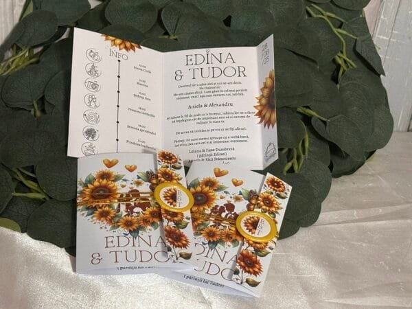 Invitatie floarea soarelui - imagine 2