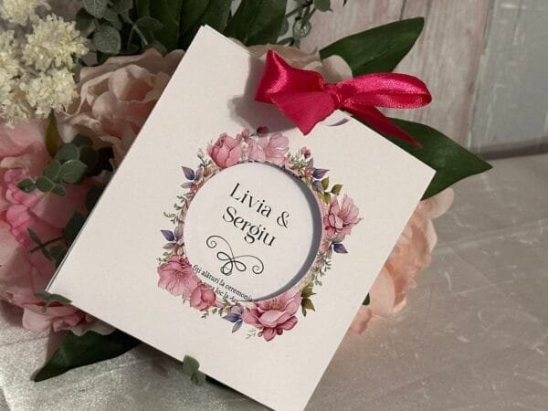 Invitatie florala cu plic
