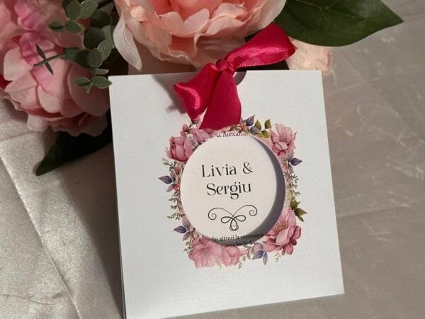 Invitatie florala cu plic - imagine 2