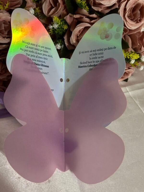 Invitatie fluture - imagine 2