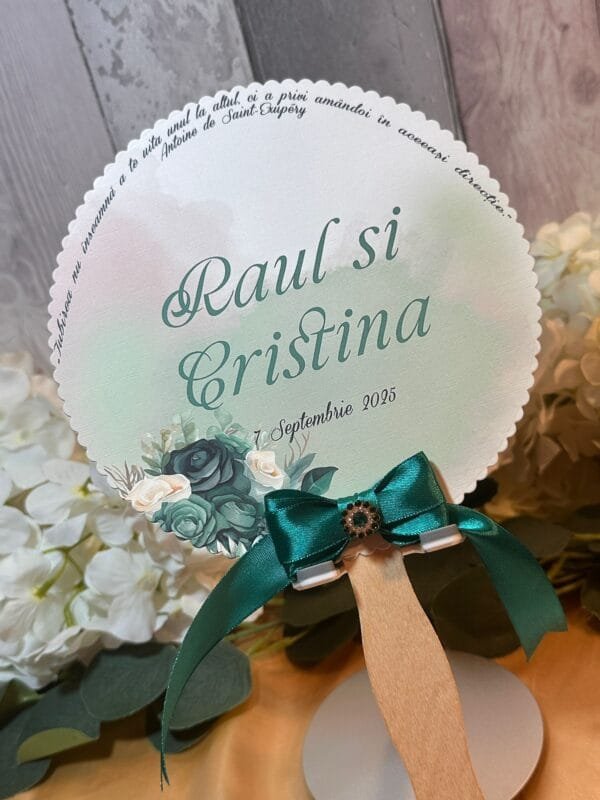 Evantai rotund personalizat - imagine 3