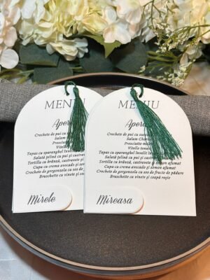 Meniu personalizat cu ciucure verde - imagine 7